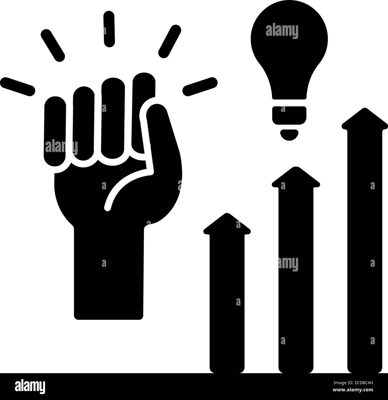 Motivation black glyph icon Cut Out Stock Images & Pictures - Alamy