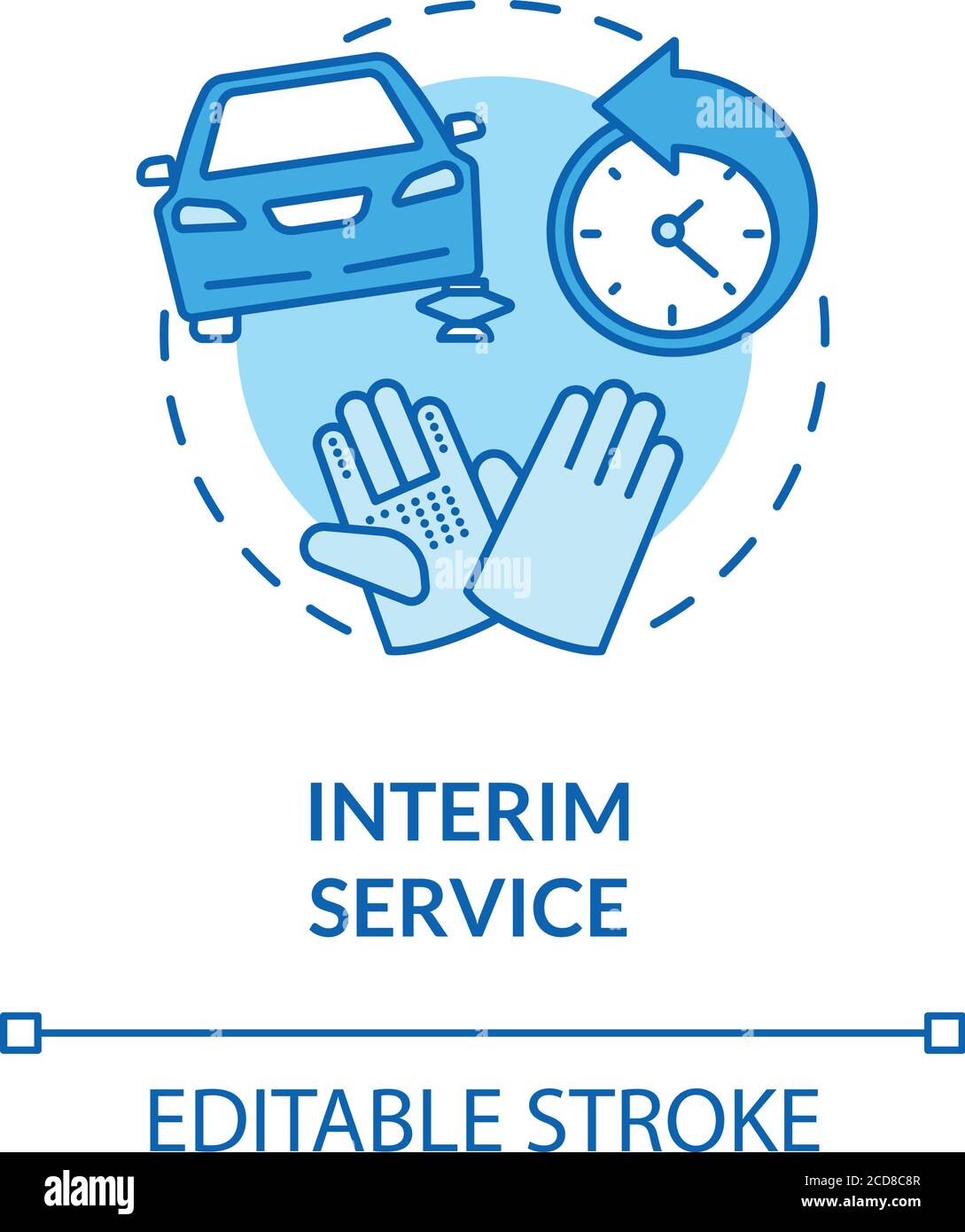 Interim service concept icon Stock Vector
