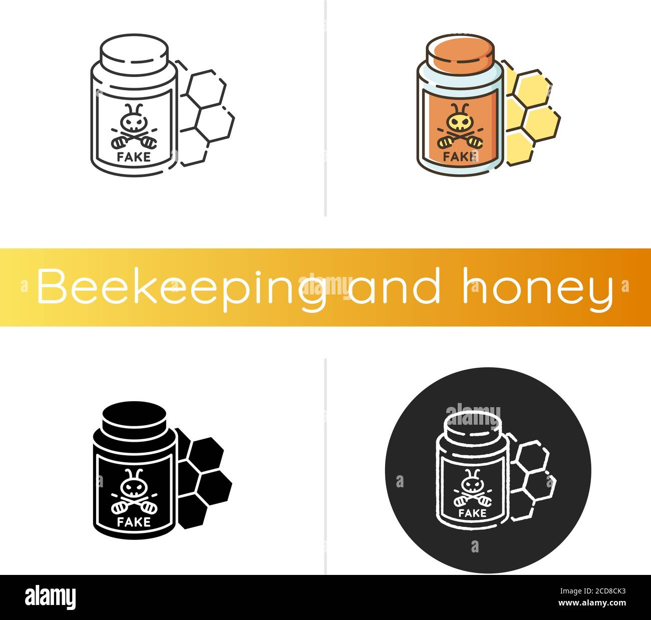 Fake honey icon Stock Vector