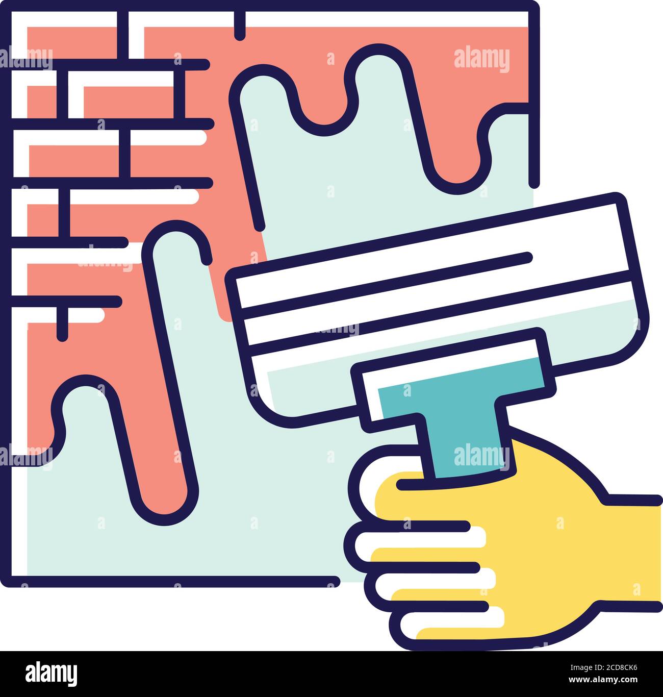Wall putty RGB color icon Stock Vector Image & Art - Alamy