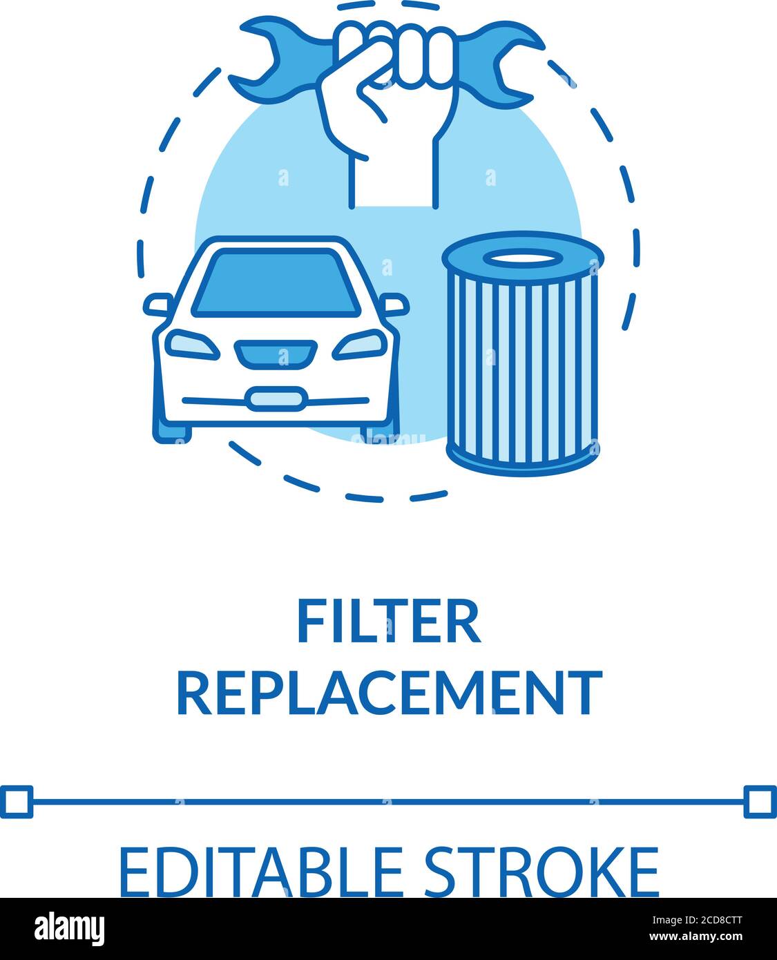 Filter replacement concept icon Stock Vector