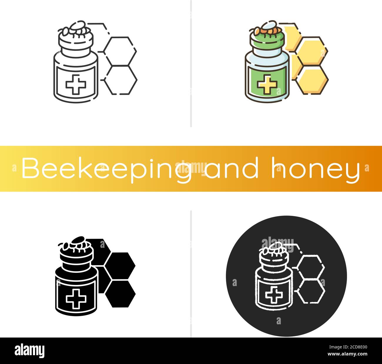 Apitherapy icon Stock Vector