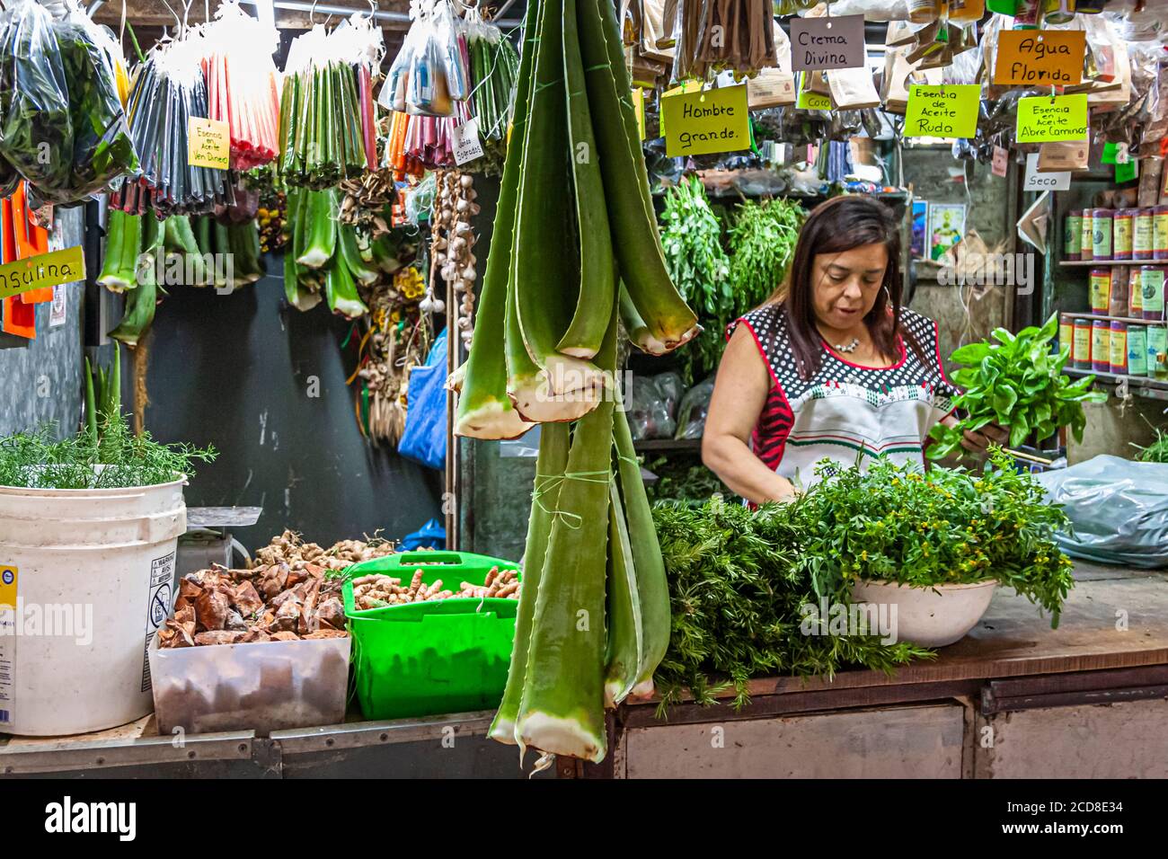 Healthy food on the market in San José, Costa Rica Stock Photo