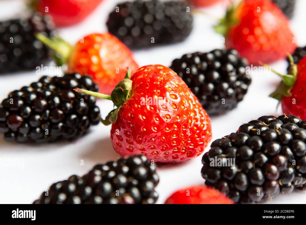 Blackberry and strawberry Stock Photo Alamy