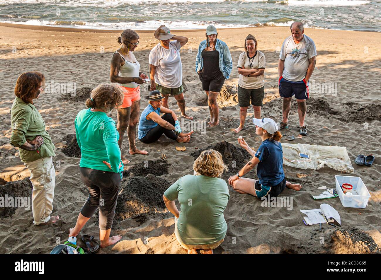 Biosphere Citizen Scientist Project Camp to save Sea Turtles in Reventazón, Costa Rica Stock Photo