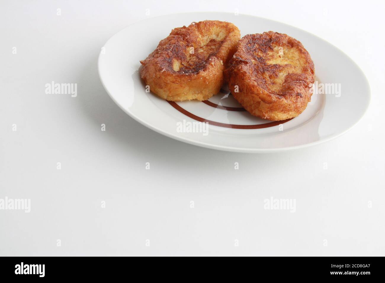 Close up shot of torrijas - typical Spanish dessert that is eaten for Easter Stock Photo