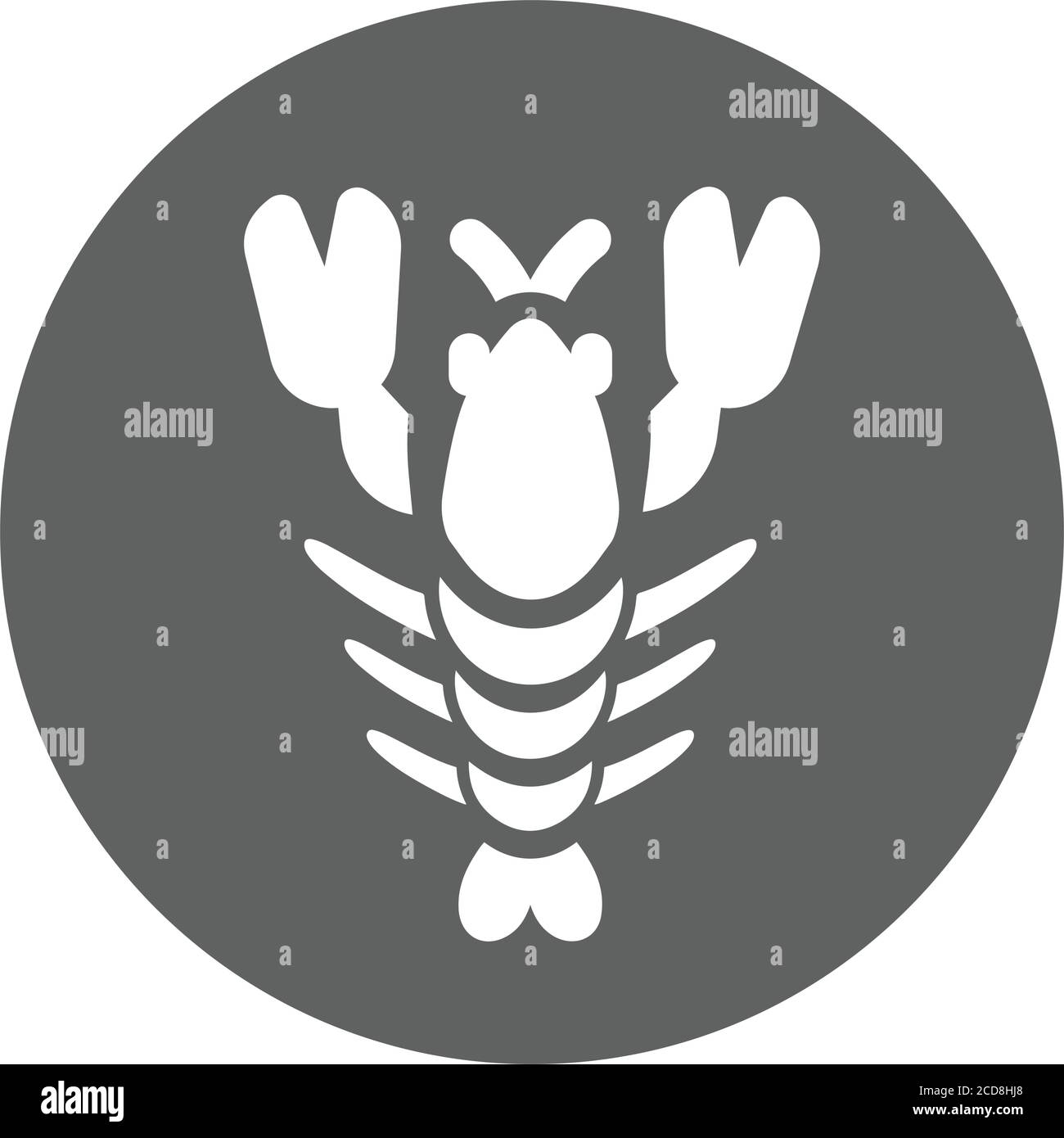 Cartoon red shrimp crab lobster Black and White Stock Photos & Images ...