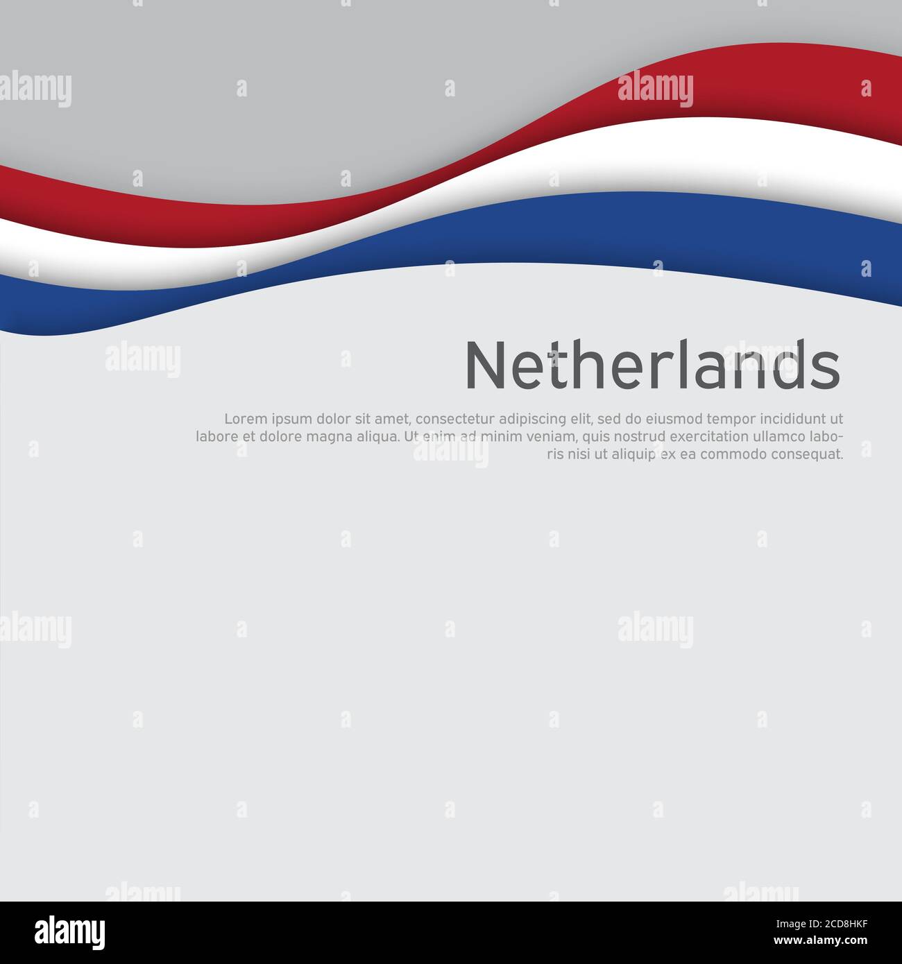Abstract waving flag of netherlands. Paper cut style. Creative ...