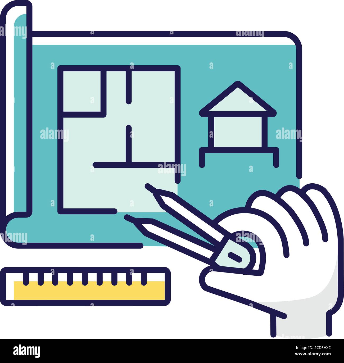Preparing RGB color icon Stock Vector