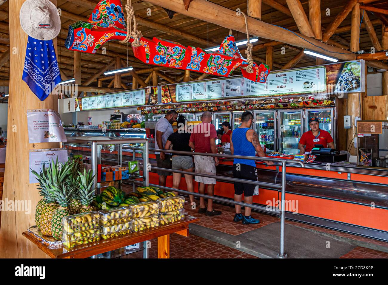 Self-service restaurant in Costa Rica Stock Photo