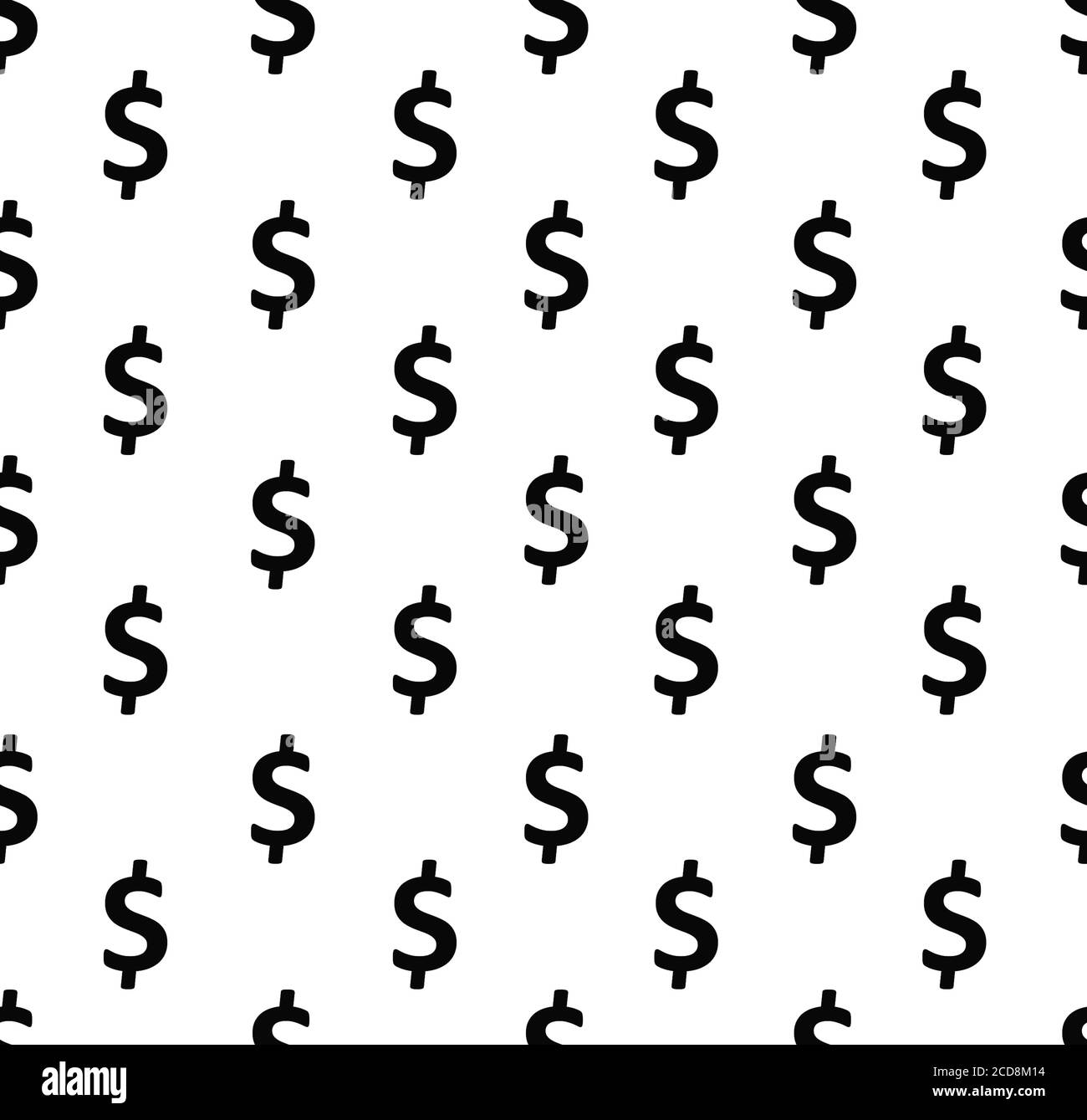 Dollar currency symbols illustration Black and White Stock Photos ...