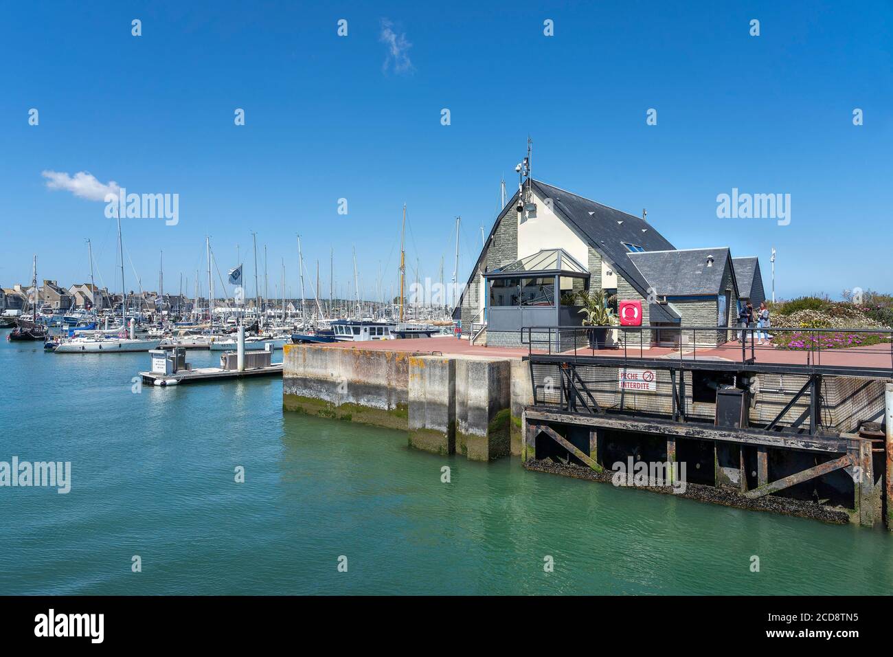 France, Manche, Saint-Vaast la Hougue, Port of Saint-Vaast-la-Hougue ...