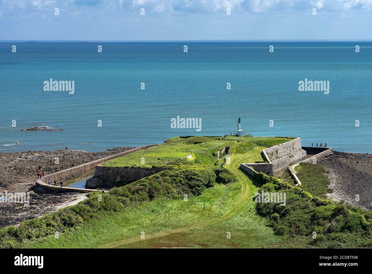 France, Manche, Saint-Vaast la Hougue, the Hougue fortress built by Vauban, listed as World Heritage by UNESCO Stock Photo