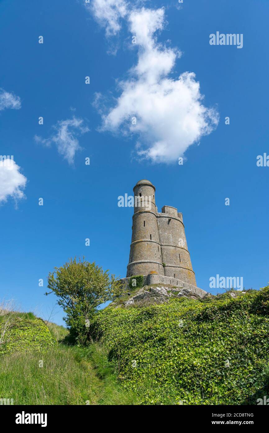 France, Manche, Saint-Vaast la Hougue, Fort and Vauban Tower listed as World Heritage by UNESCO Stock Photo