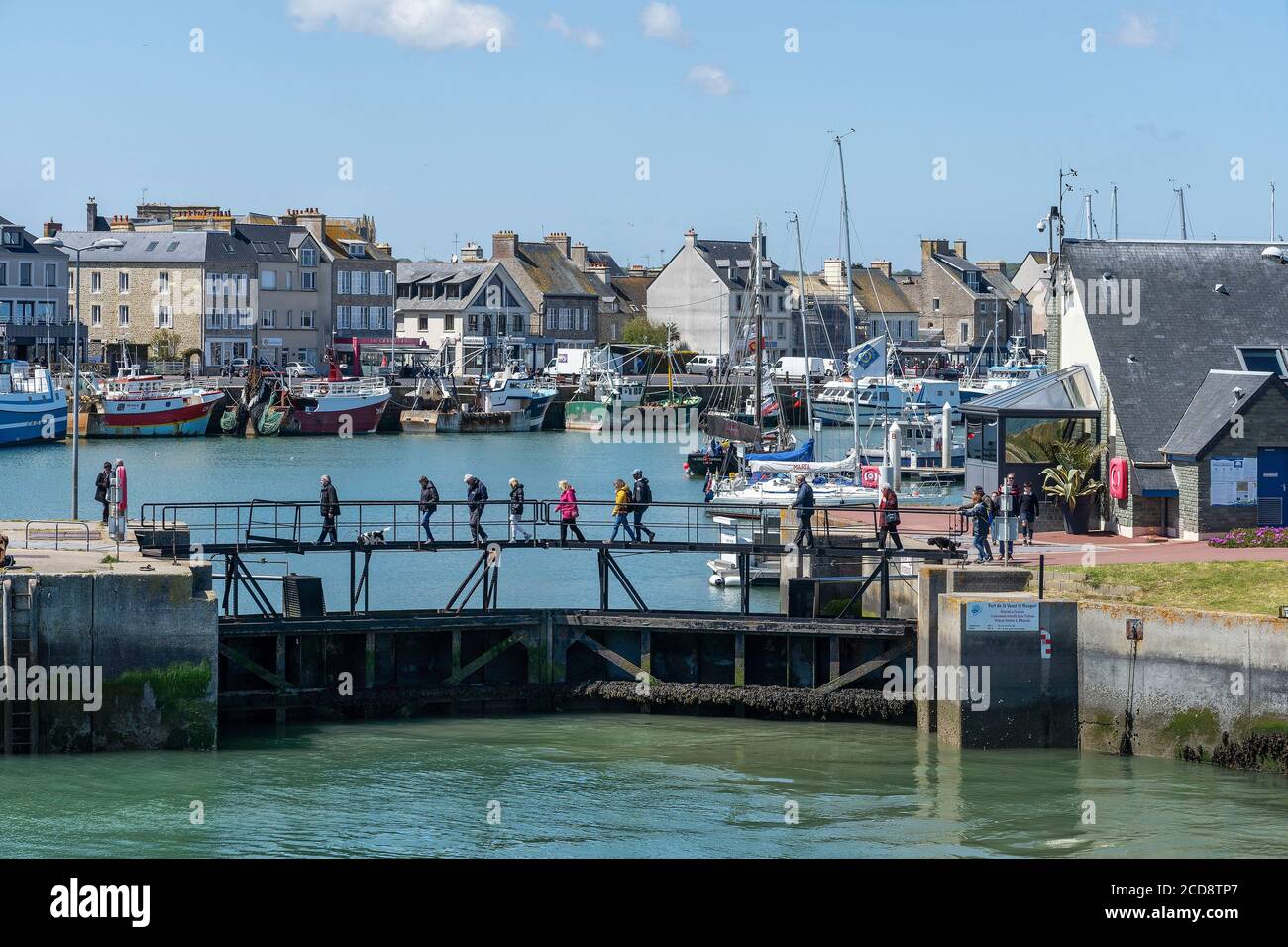 France, Manche, Saint-Vaast la Hougue, Port of Saint-Vaast-la-Hougue ...