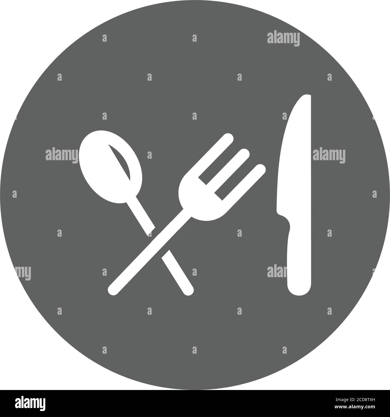 Eat, food, restaurant icon is isolated on white background. Simple ...