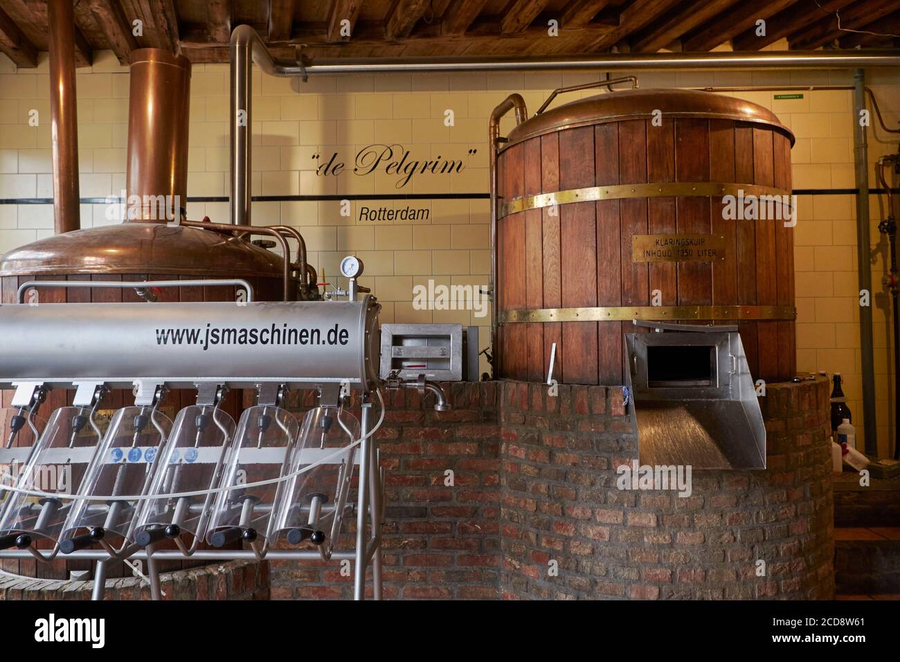 Netherlands, Southern Holland, Rotterdam, Delfshaven, Tanks of the Pelgrim brewery Stock Photo