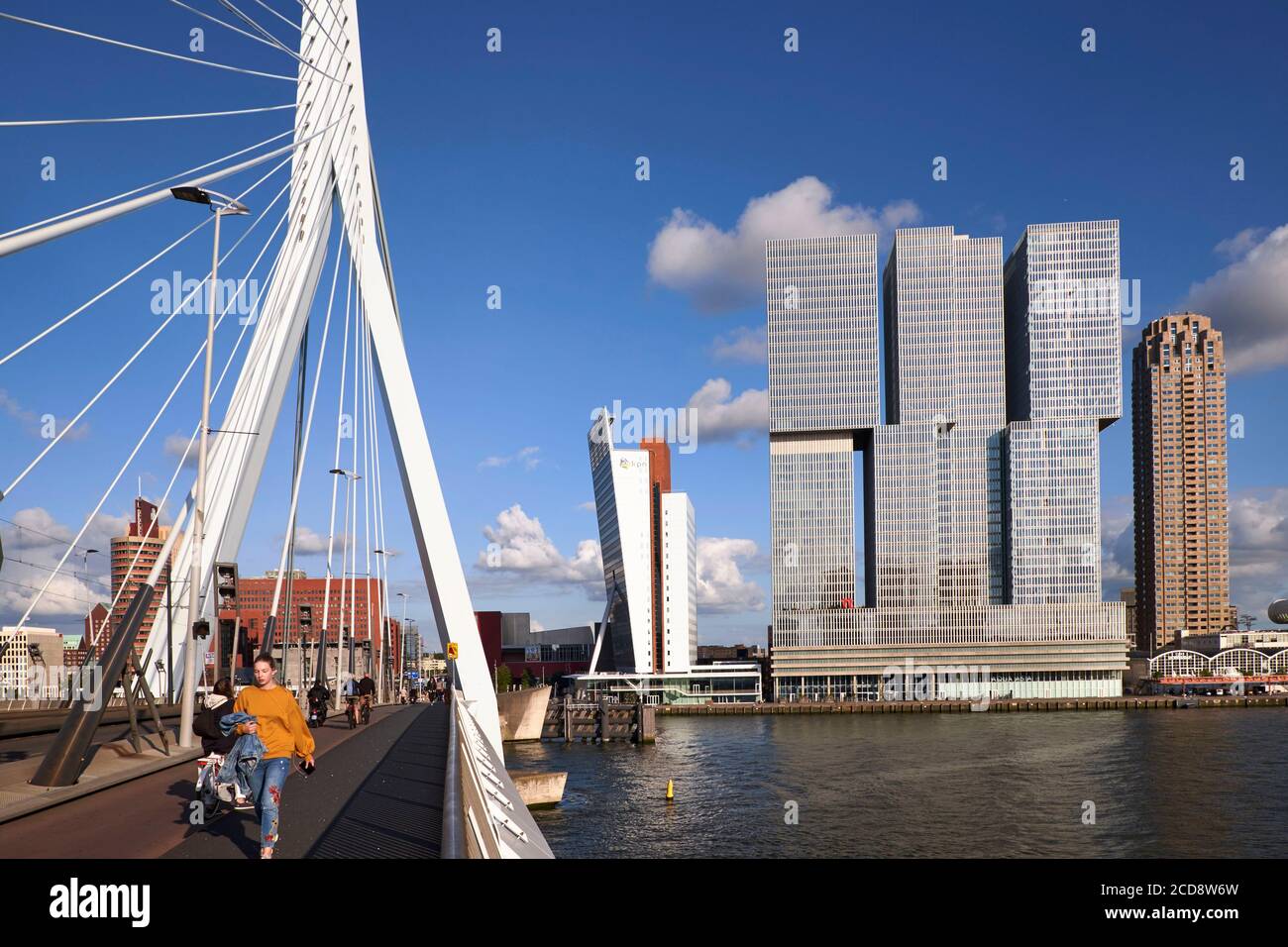 Netherlands, South Holland, Rotterdam, Southbank area along the Nieuwe