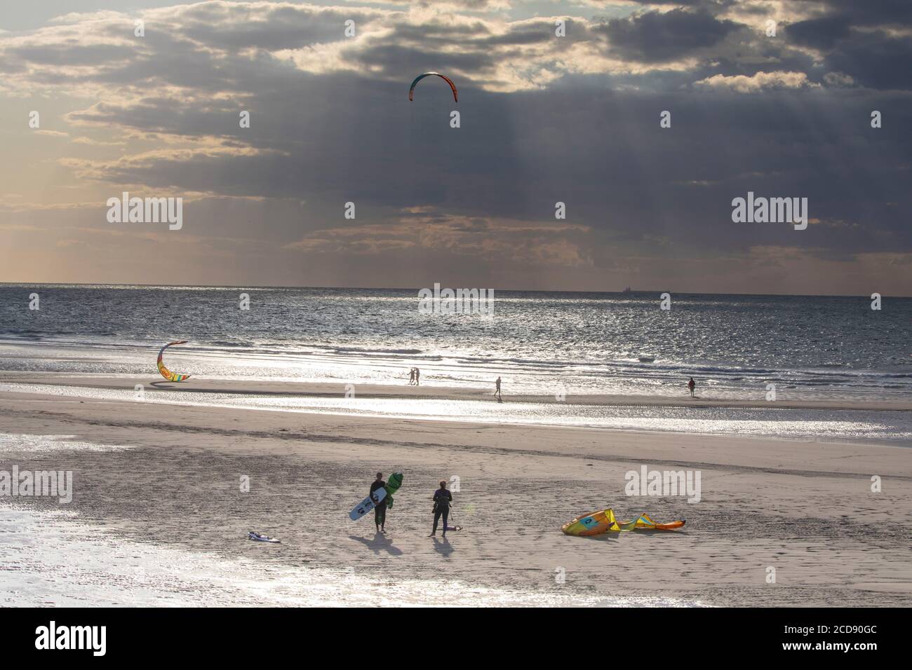 France, Pas de Calais, Wissant, kitesurfing Stock Photo