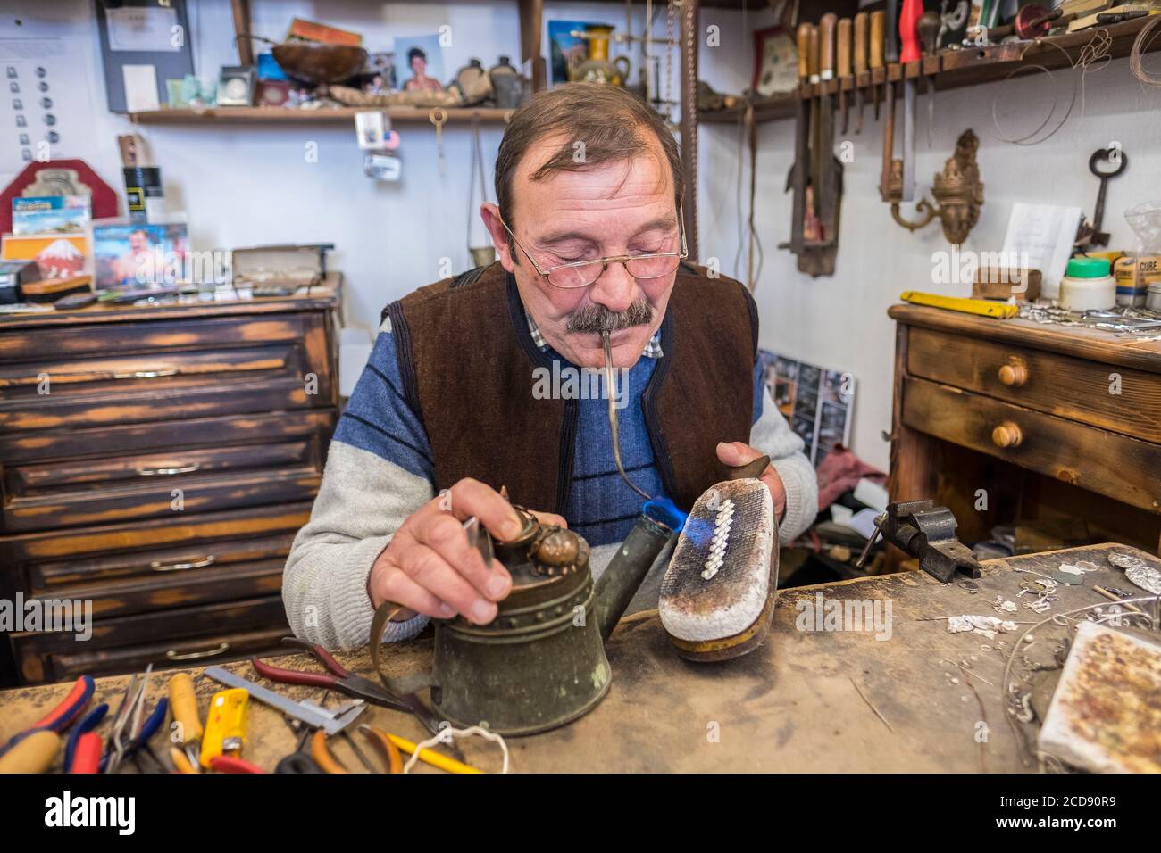 Bulgaria, Veliko Tarnovo, A jeweler from the city center Stock Photo