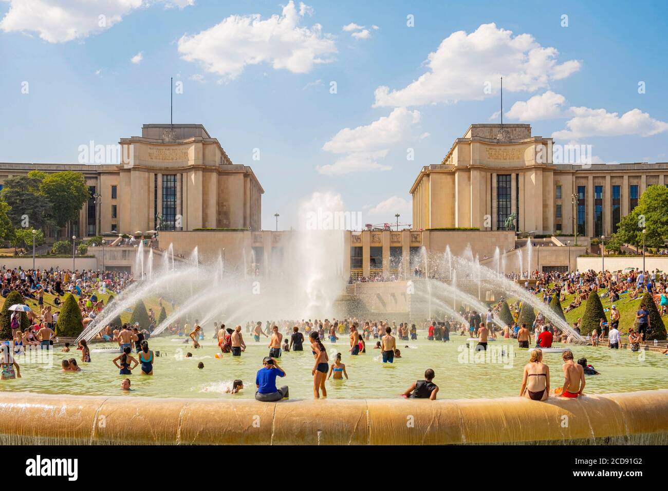 France, Paris, area listed as World Heritage by UNESCO, the Trocadero ...
