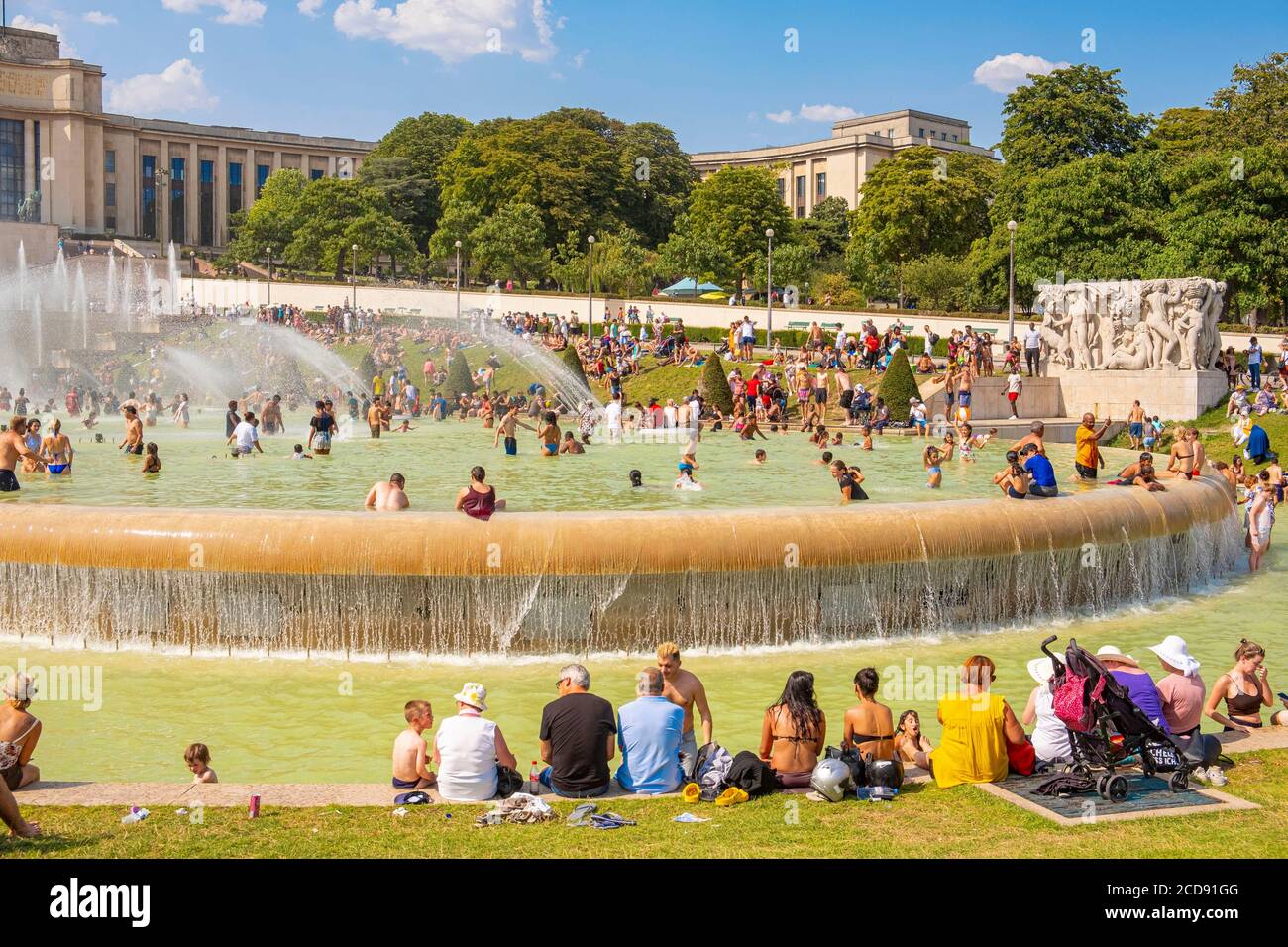 France, Paris, area listed as World Heritage by UNESCO, the Trocadero ...