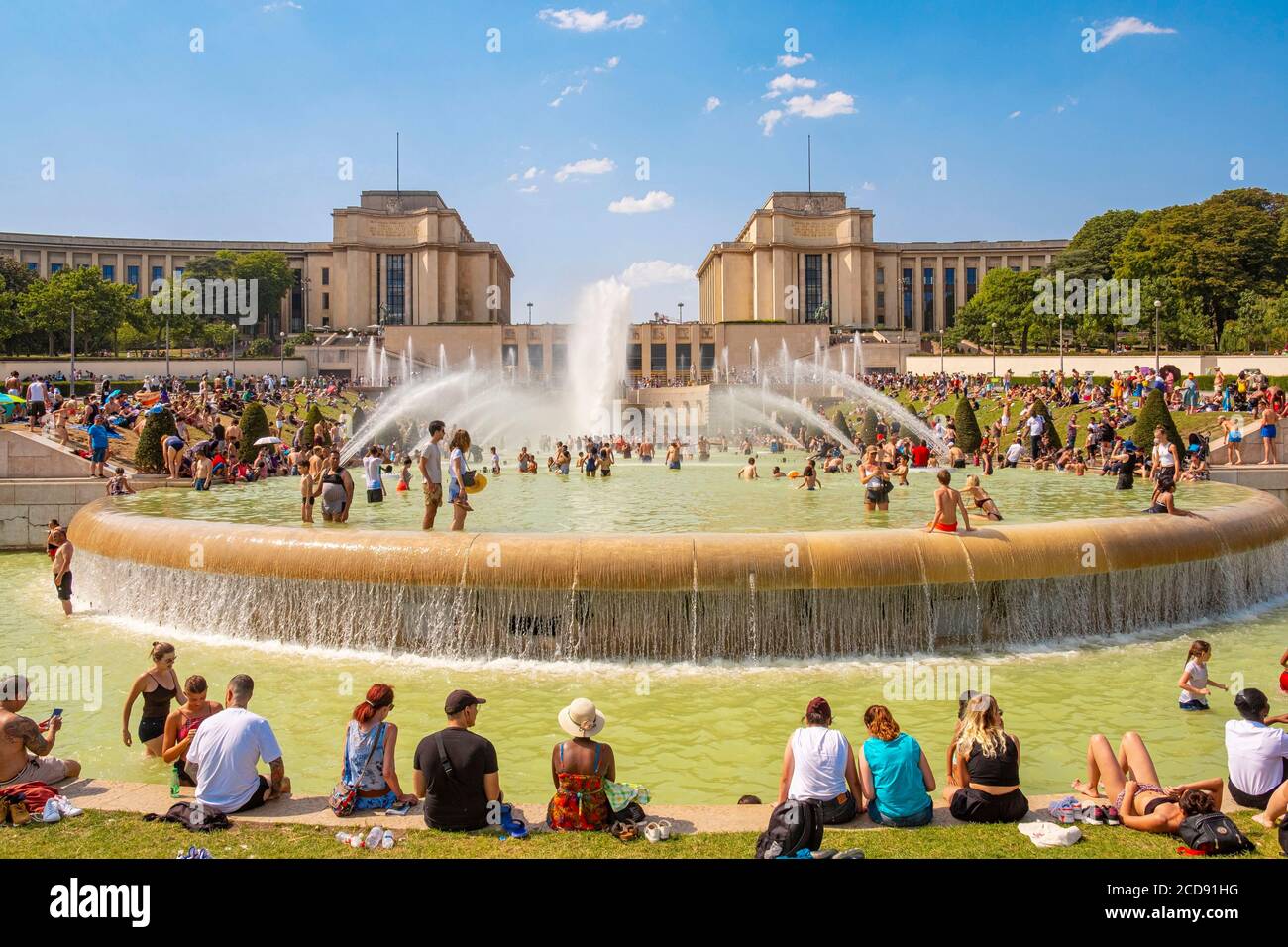 France, Paris, area listed as World Heritage by UNESCO, the Trocadero ...