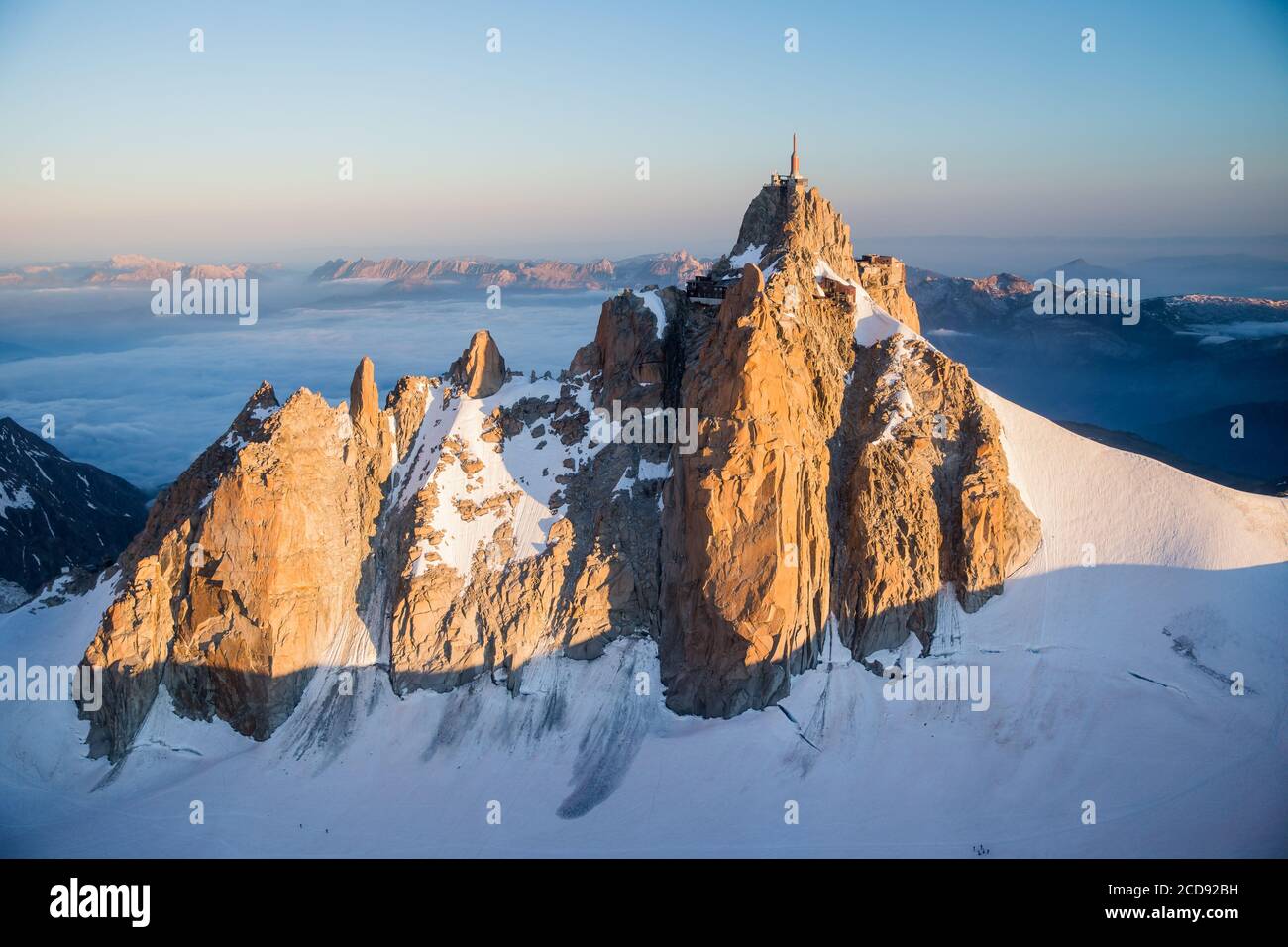 France, Haute Savoie, Chamonix Mont Blanc, Aiguille du Midi (3842m ...