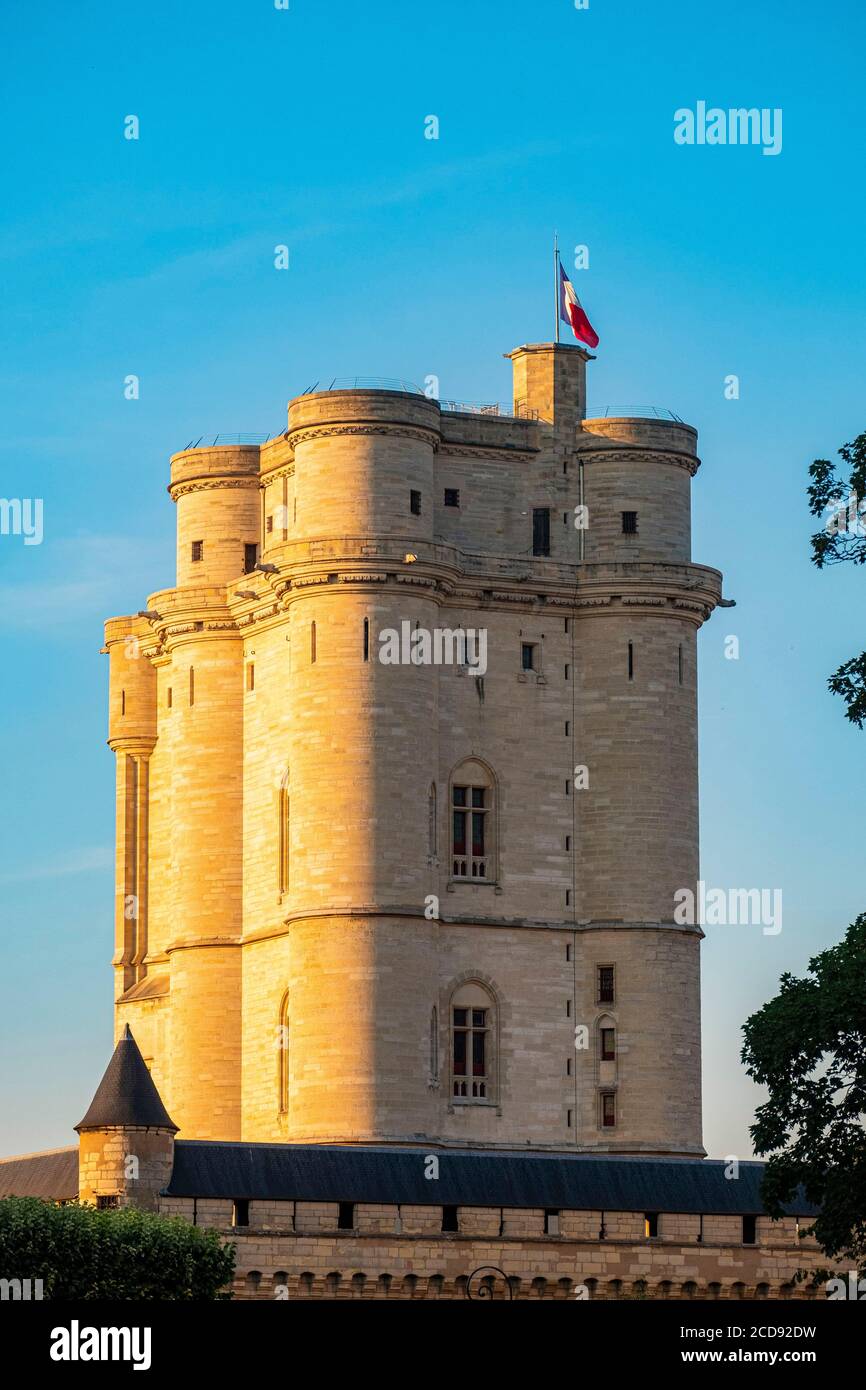 France, Val de Marne, Vincennes, the royal castle and the Dungeon Stock Photo