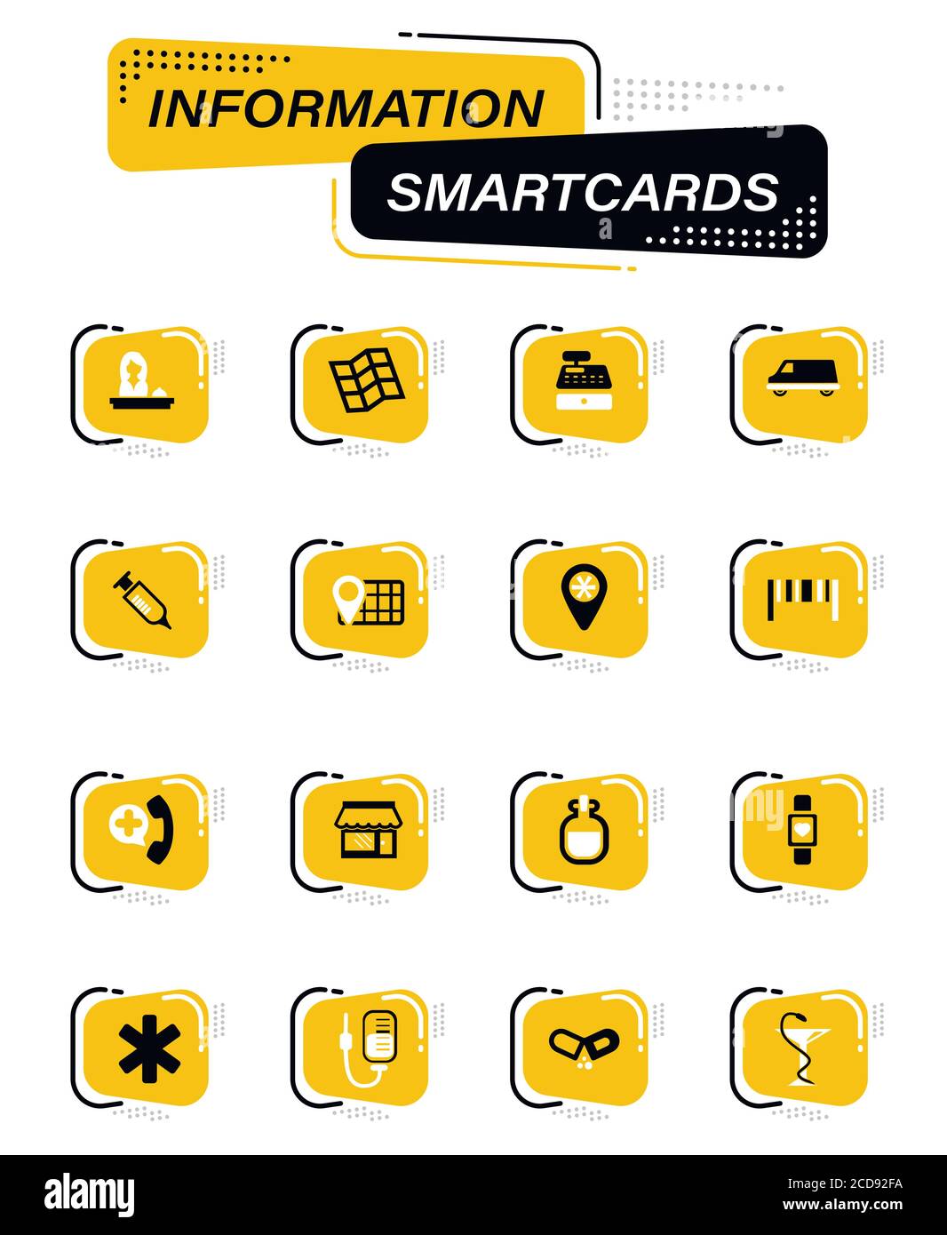 Drug store icons set Stock Vector