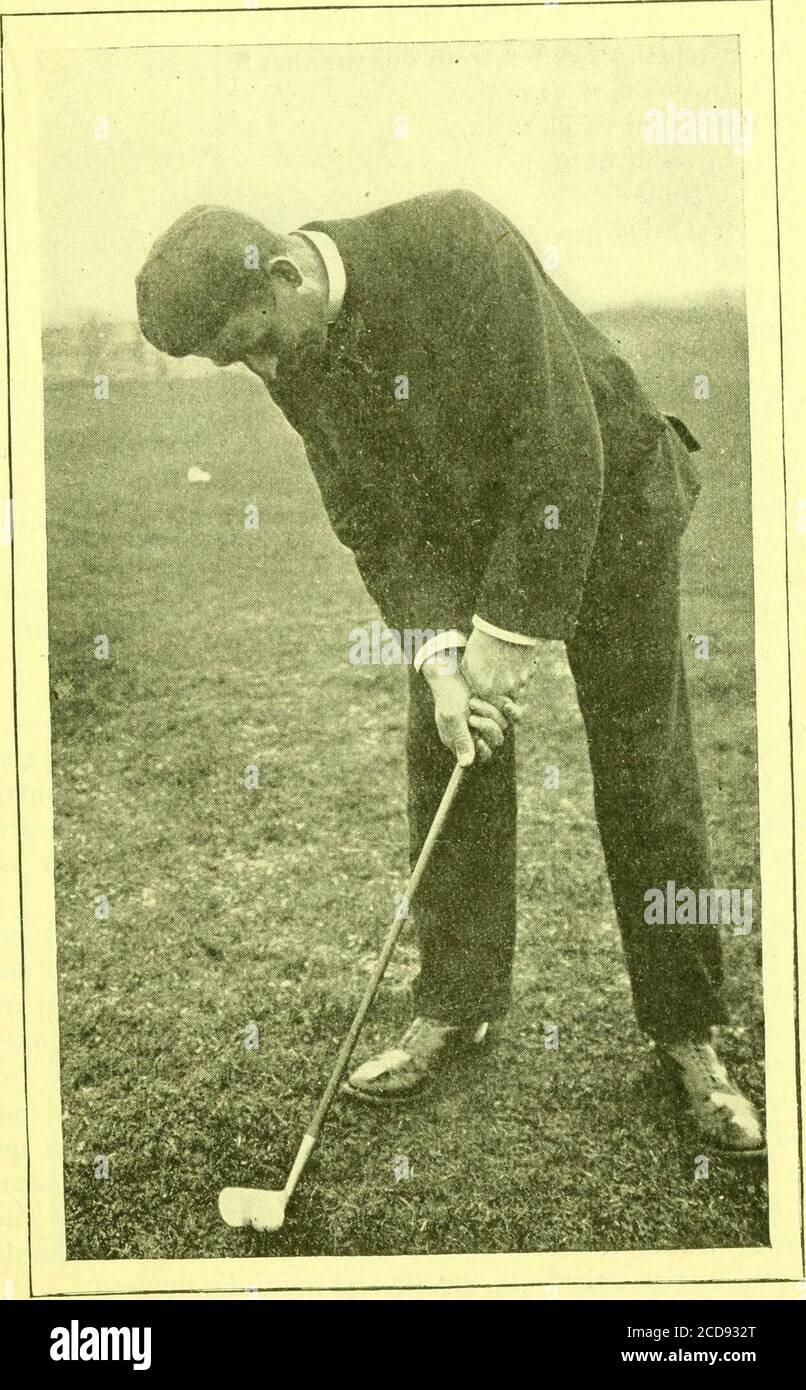 Spalding's official golf guide.. . Immediately as the club begins to  comedown pressure should be put on, adding to its velocity until itcomes in  contact with the ball. A very simple