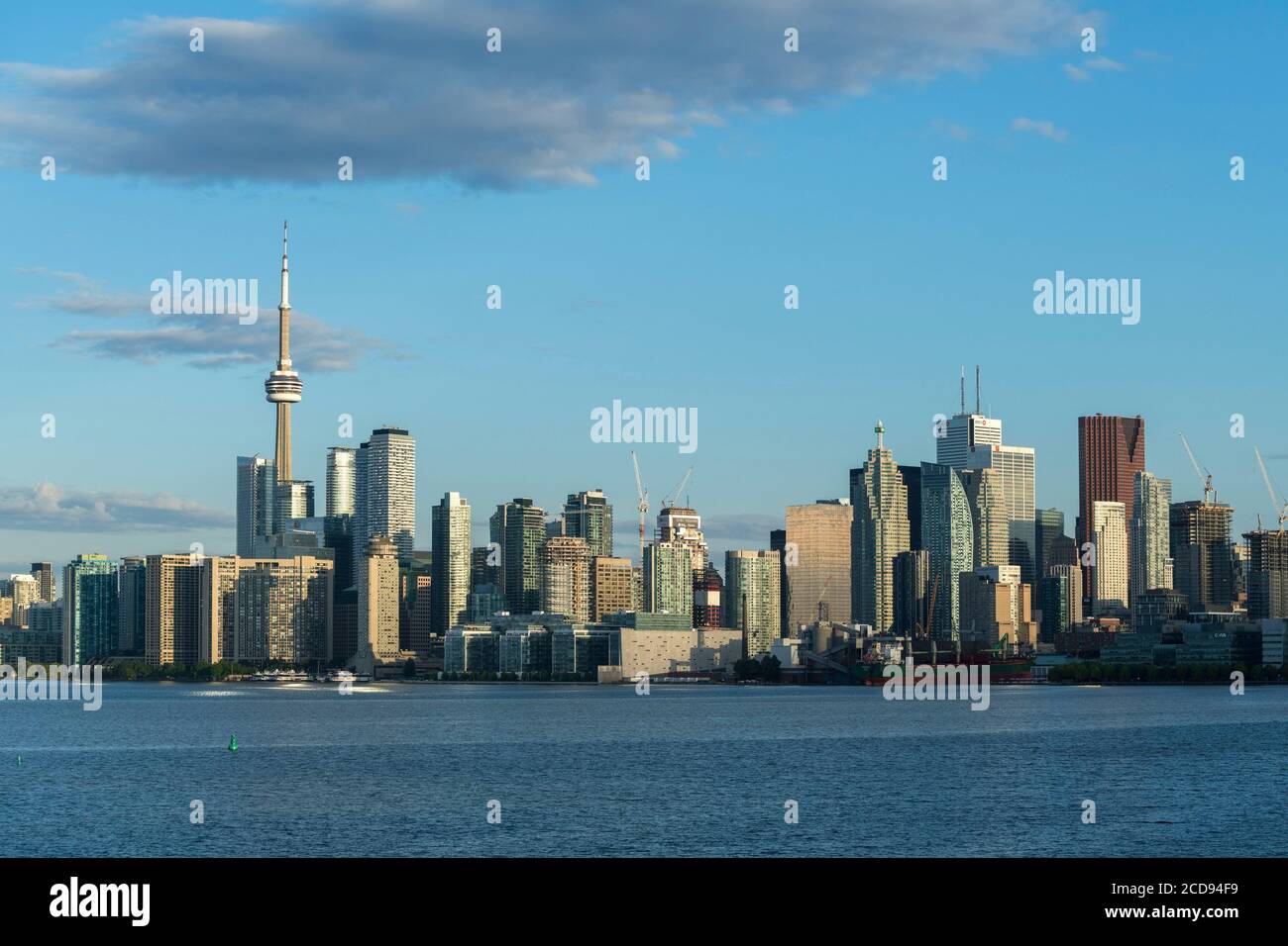 Canada, Ontario, Toronto, general view of the city and skyscrapers from the harbor Stock Photo