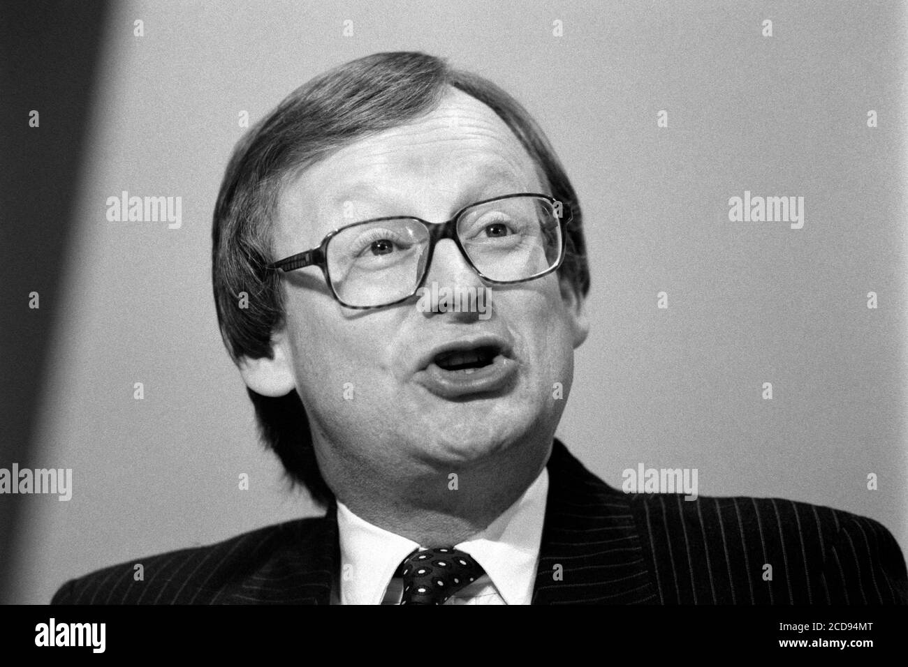 John Gummer – Minister of Agriculture, Fisheries and Food. Conservative and Unionist Party Conference held at the Bournemouth International Centre in Dorset . October 1990. Photo: Neil Turner Stock Photo