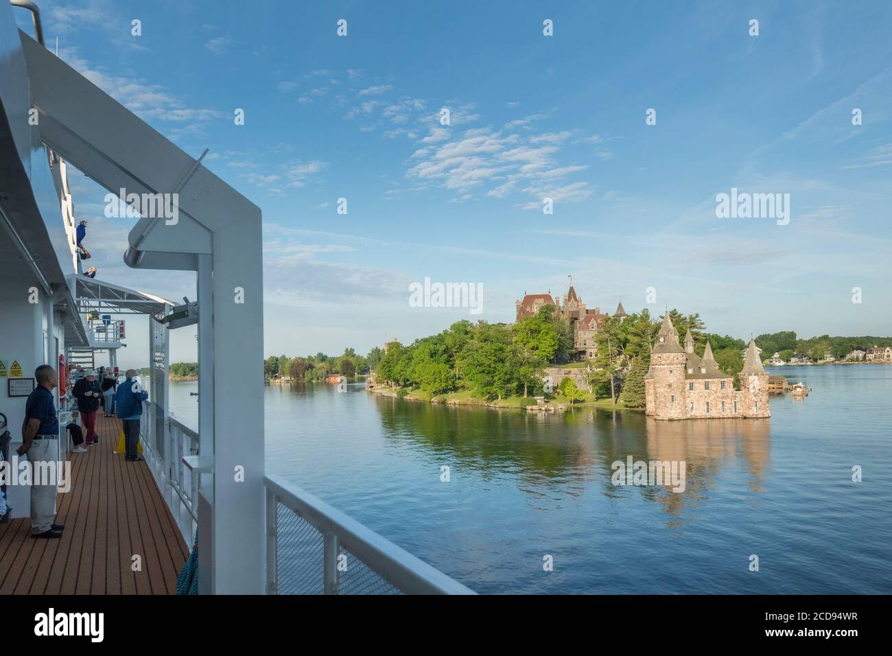 United States, New York State, Alexandria Bay, Heart Island and Boldt Castle on the St. Lawrence River in the Thousand Islands Stock Photo