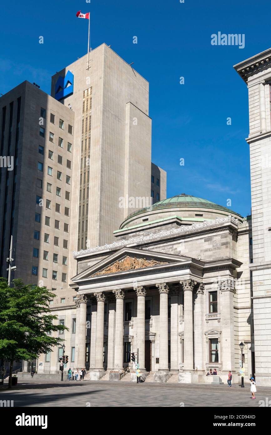 Canada, Quebec, Montreal, BMO Montreal Bank on square d'Armes Stock Photo