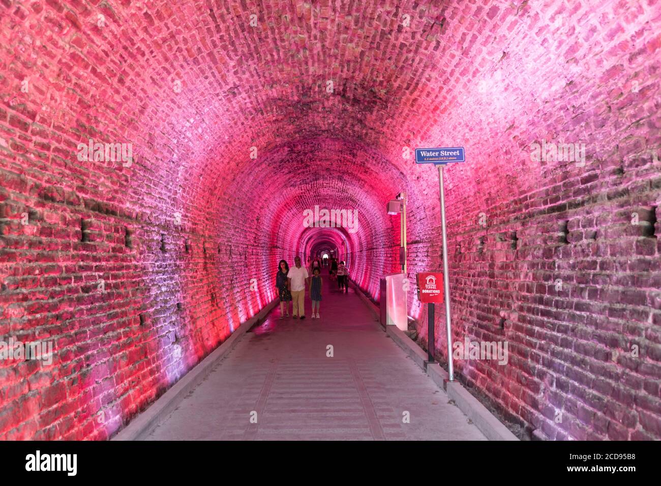 Canada, Ontario, Brockville along the St. Lawrence River, the Water Street pedestrian tunnel Stock Photo