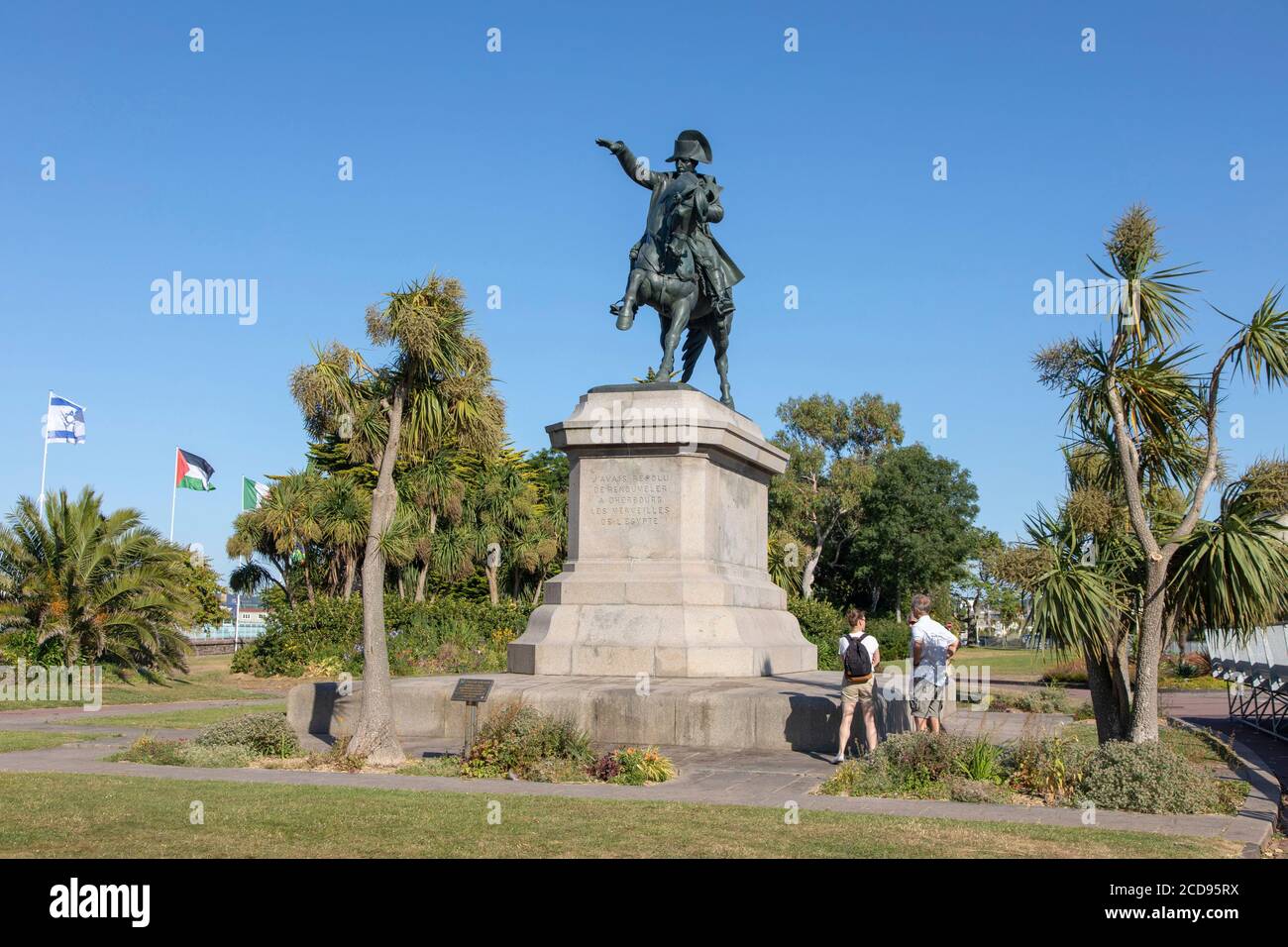 France, Manche, Cherbourg, place Napoleon (Napoleon's Square), equestrian statue of Napoleon Stock Photo