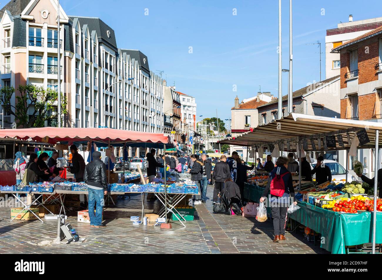 France, Seine Saint Denis, Villemomble, Republic Market Stock Photo