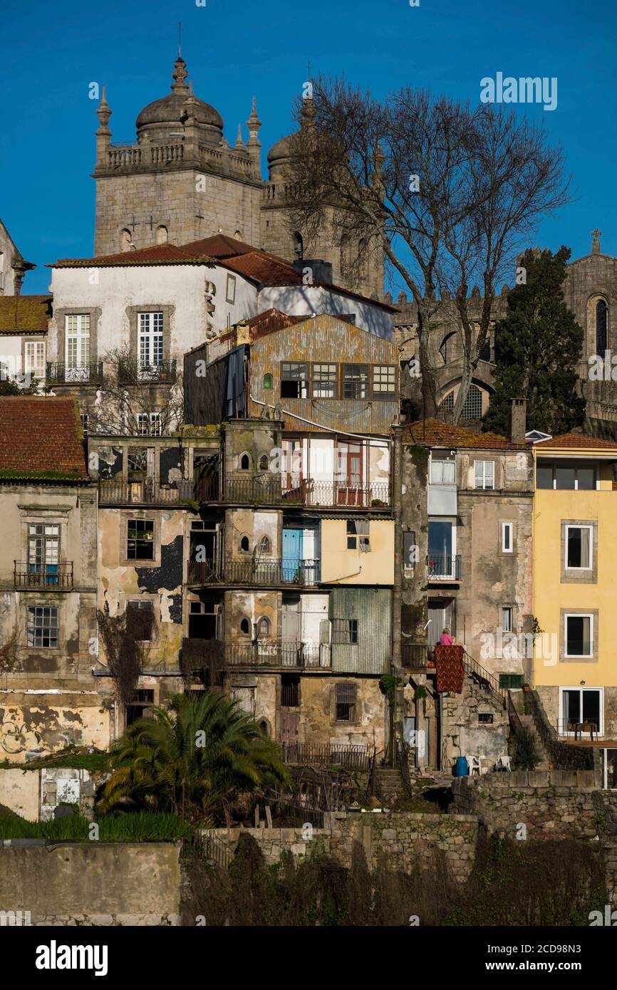 Portugal, Porto, Ribeira, quarter, dock of the Douro, rabelo or ...
