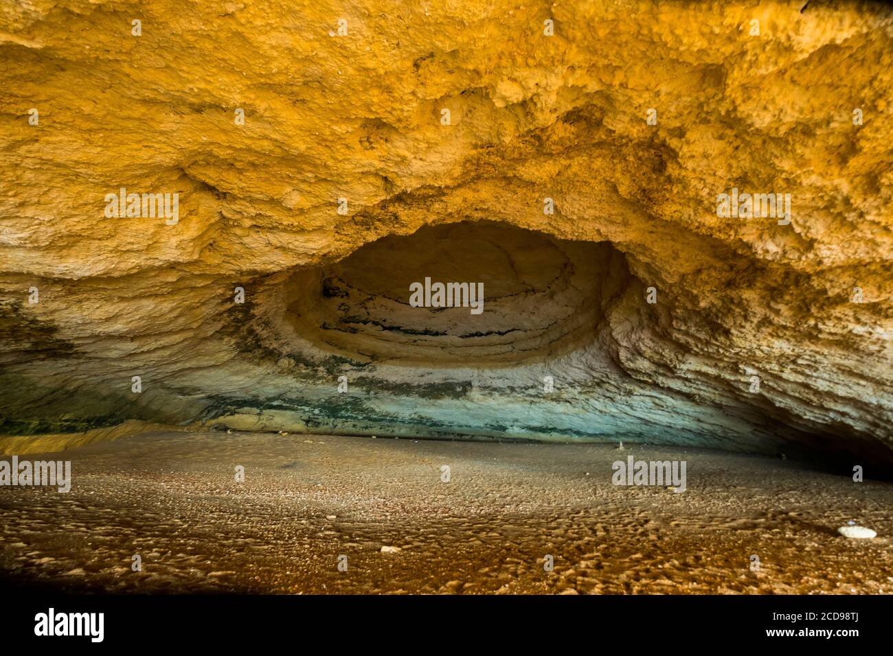 Portugal, Algarve, Benagil, marine cave shaped as a seashell Stock Photo