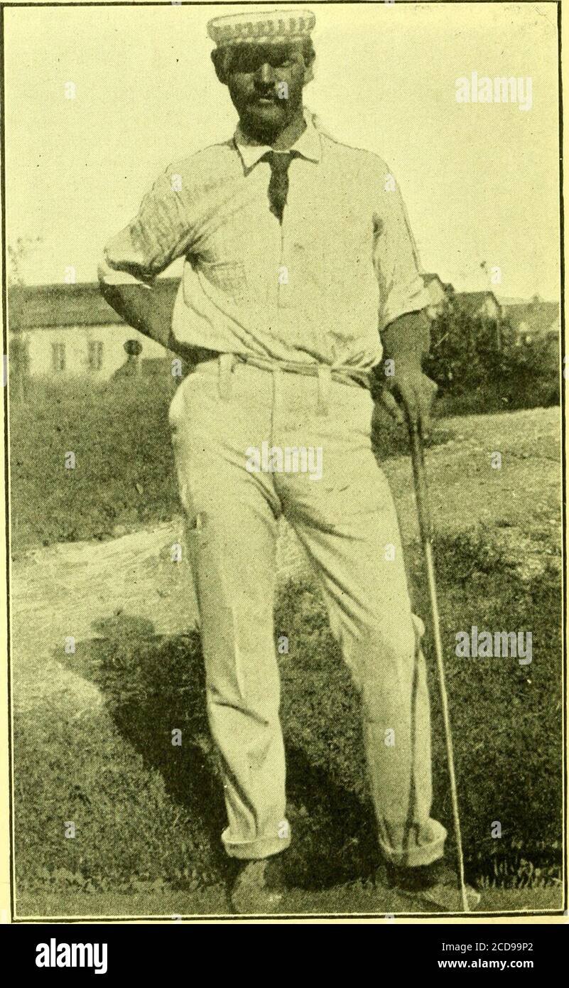 . Spalding's official golf guide.. . WILLIE NORTON.Golf Club of Lakewood. STALnTNG S ATIILETir IJljRARY. 51 Approaching Contest—Won by Mrs. W. Fcllowcs .Nforgan-O. [driving Contest—Won by Mrs. Edward A. Manice, of the Pitt.sfield ^Mass.)Golf Club—ri4 yards IJ^ in.;h. The tie for third and fourth prizes in th«^^tt*f|fying round between Miss Board-man and Miss Keyes was played off in a handieapj-^Oct. Ii, and Miss Keyes won by1(K^ to 116. There were also ties in the hanc^JCapfor the three prizes offered by theArdsley Club for the championship competitofs only. Miss Lucy H. Herron andMrs. P. E. Z Stock Photo