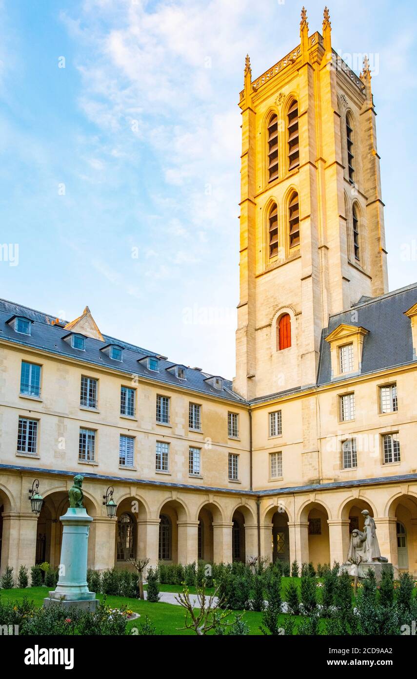 France, Paris, Sainte Genevieve Mountain District, Henri IV High School Stock Photo