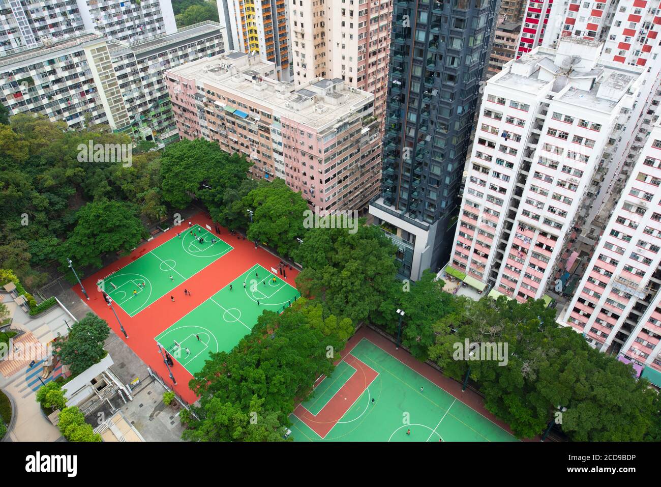 Hong Kong, Hong Kong, Kennedy town, residential buildings at Hong Kong island's Kennedy town Stock Photo