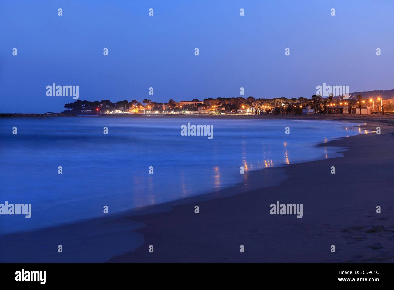 France, Var, Frejus, district of Saint Aygulf, beach of Esclamandes Stock Photo