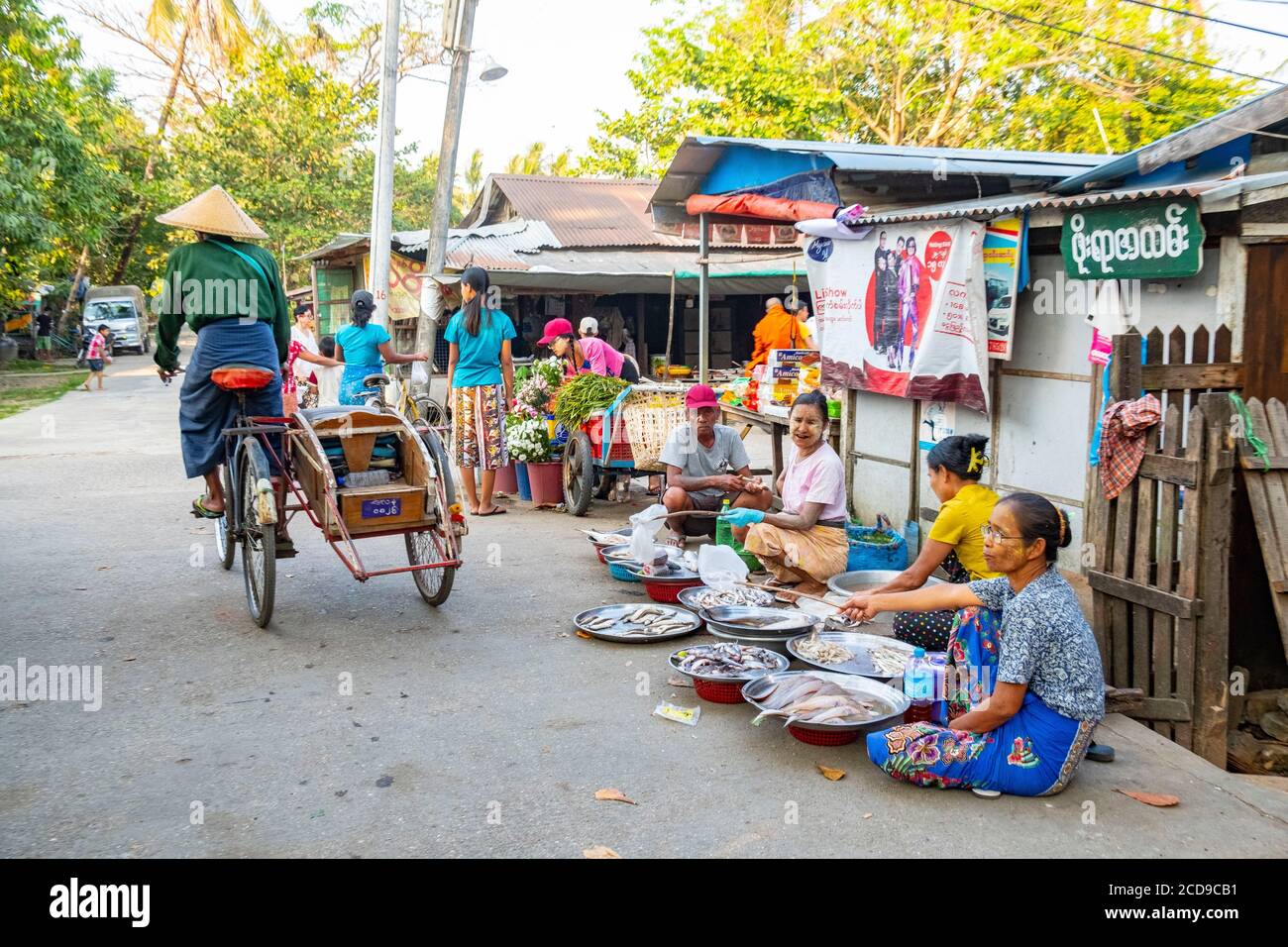 Myanmar (Burma), Yangon, the village of Dalah Stock Photo