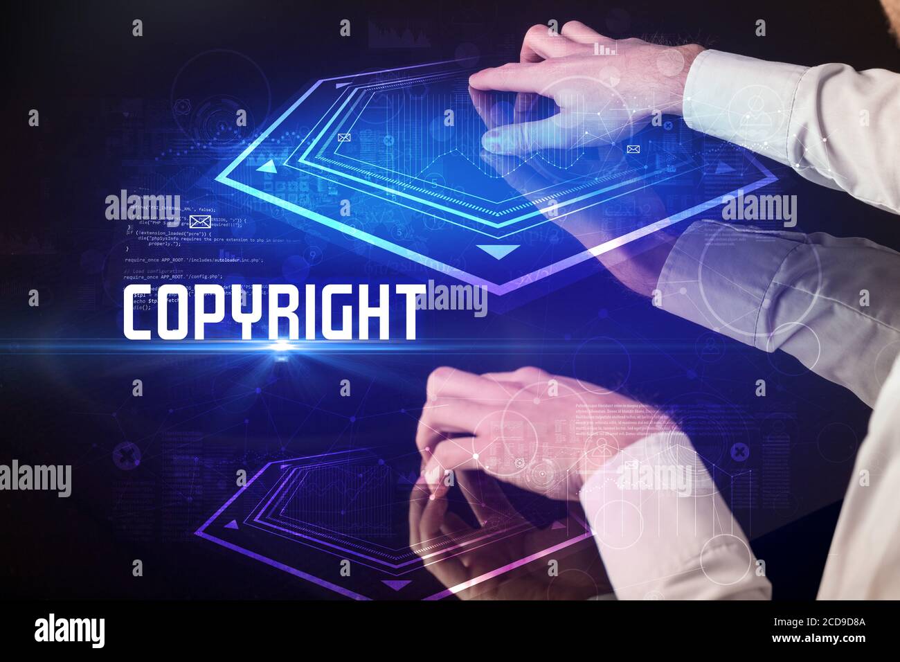 Digital copyright protection system hi-res stock photography and images ...
