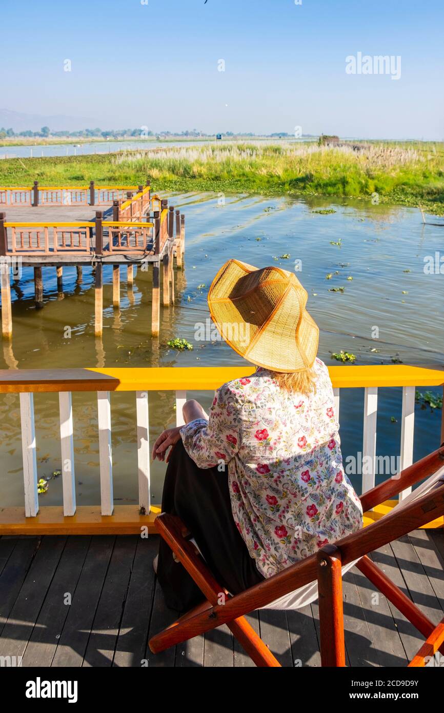 Myanmar (Burma), Shan State, Inle Lake, Paramount Inle Resort Stock Photo