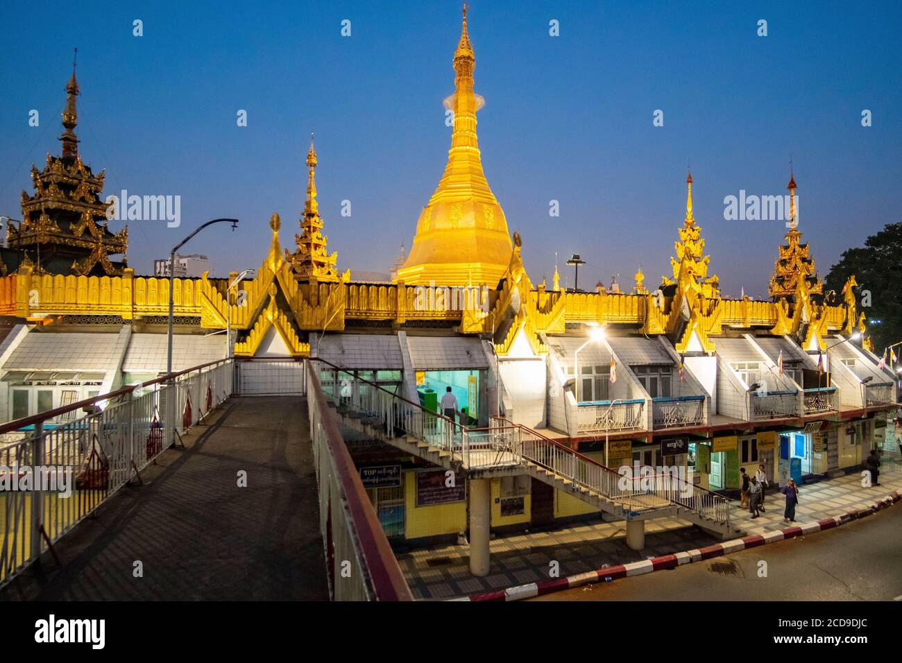 Myanmar (Burma), Yangon, Sule Pagoda Stock Photo