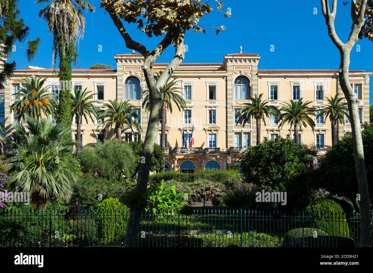 France, Corse du Sud, Ajaccio, on the course Grandval, the former large hotel is home to the community of Corsica Stock Photo