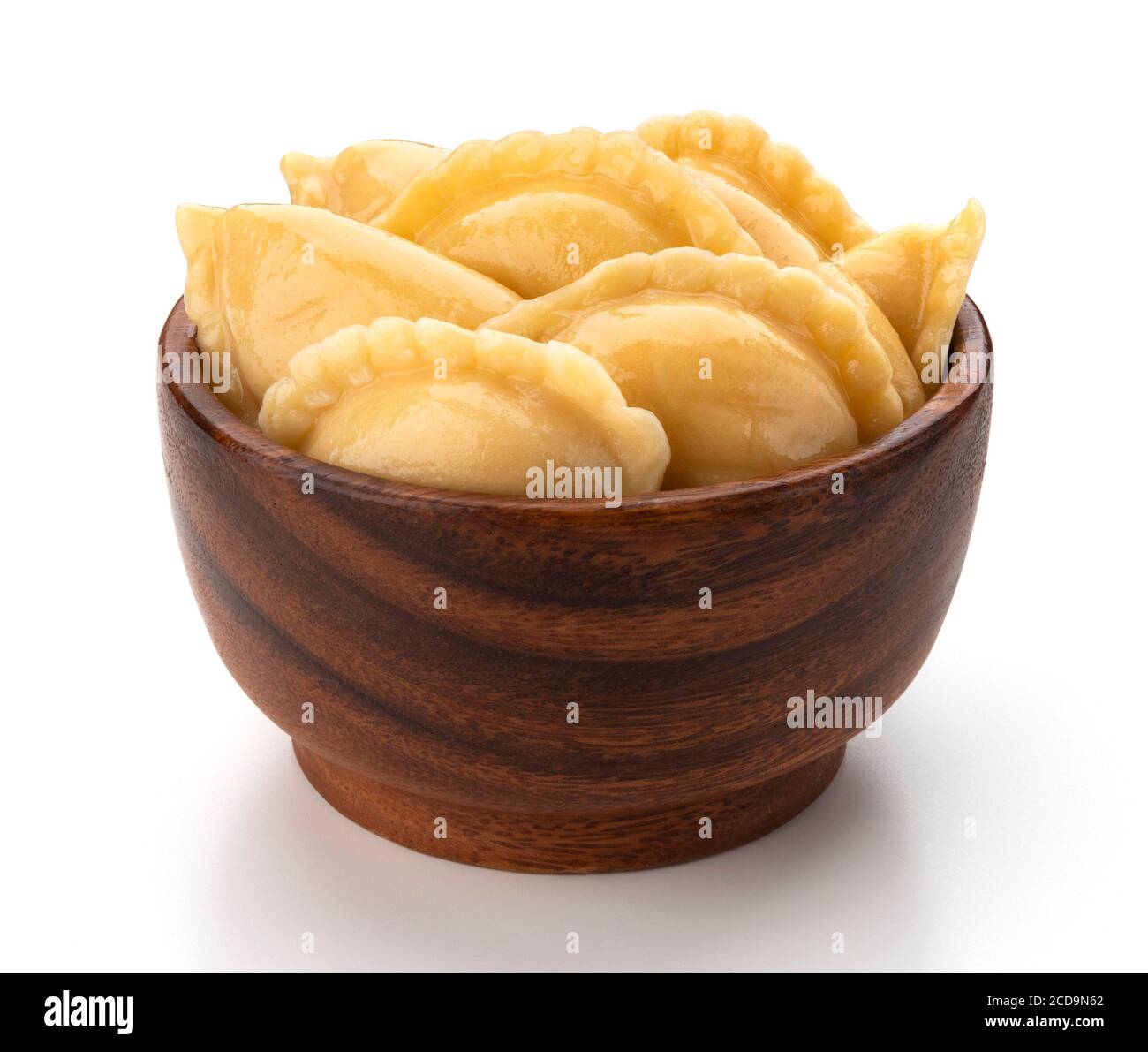 Dumplings, russian vareniki, pelmeni isolated on white background Stock Photo